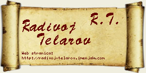 Radivoj Telarov vizit kartica